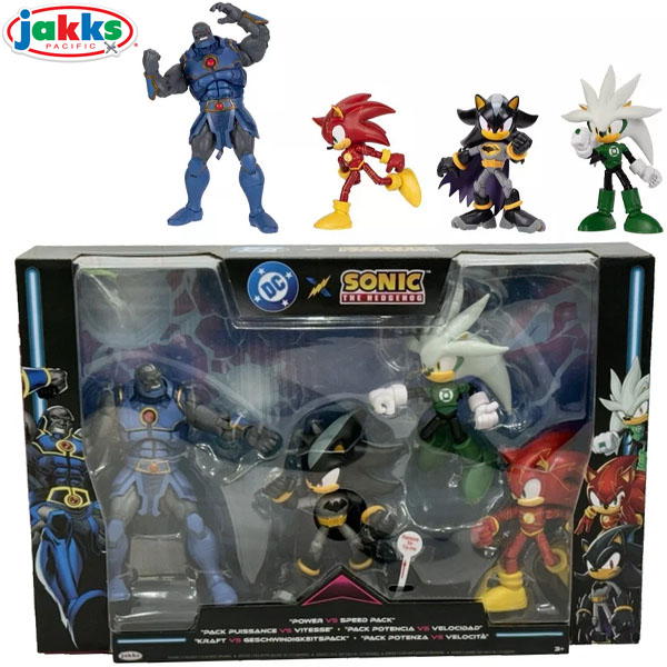 Jakks Pacific DC x Sonic the Hedgehog Power vs Speed 5 Inch Action Figure Multipack